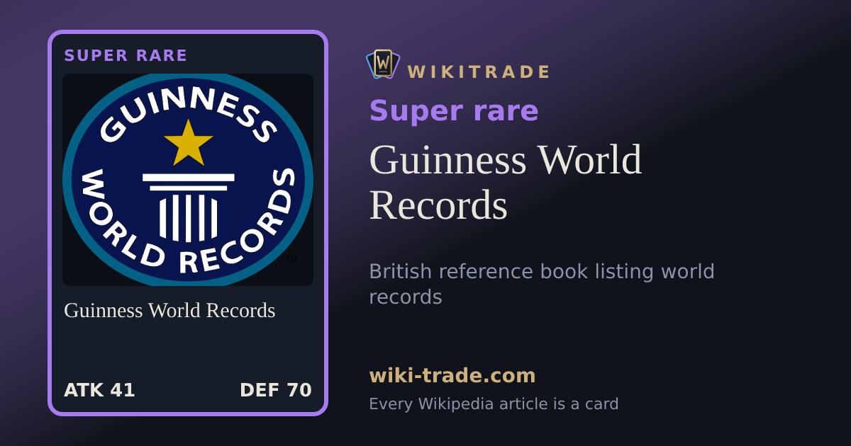 Guinness World Records — Super rare card