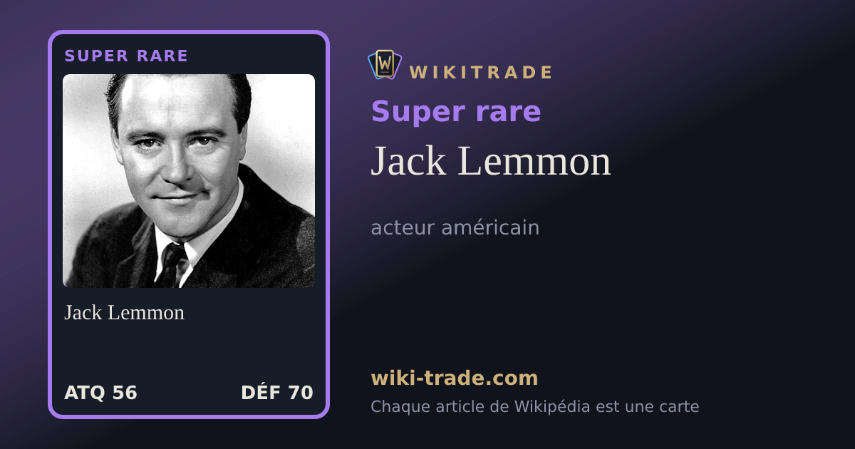 Jack Lemmon — carte Super rare
