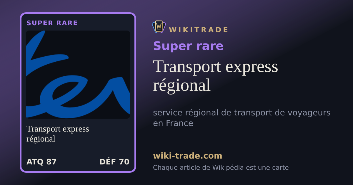 Transport express régional — carte Super rare