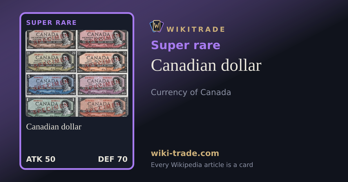 Canadian dollar — Super rare card