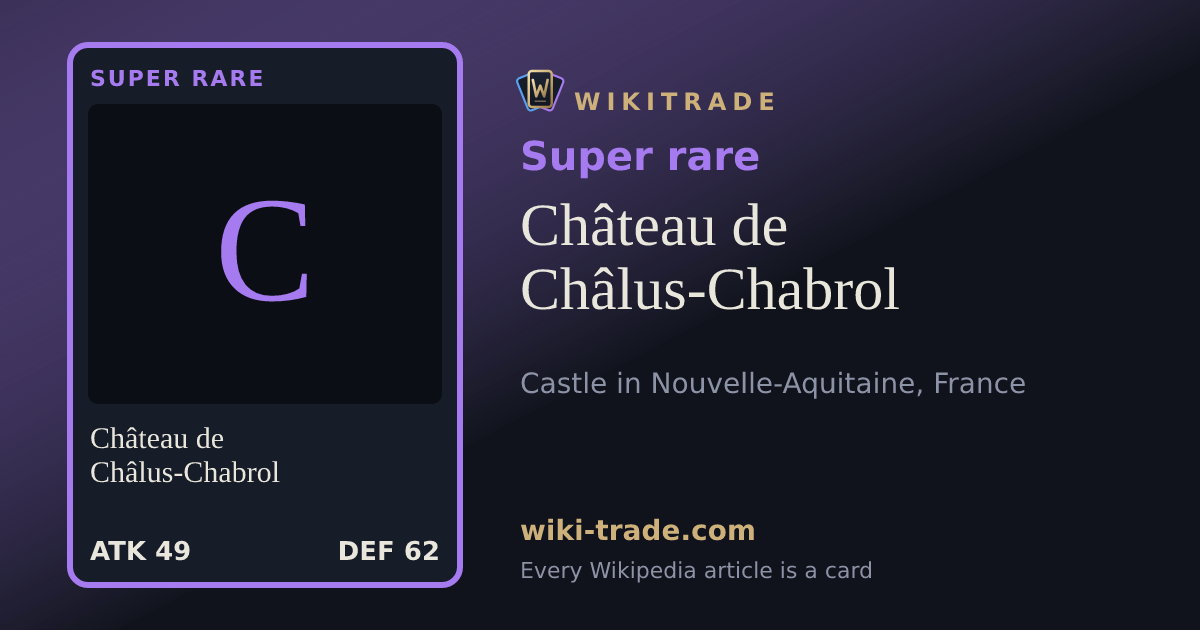 Château de Châlus-Chabrol — Super rare card