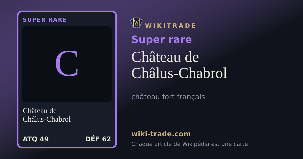 Château de Châlus-Chabrol — carte Super rare