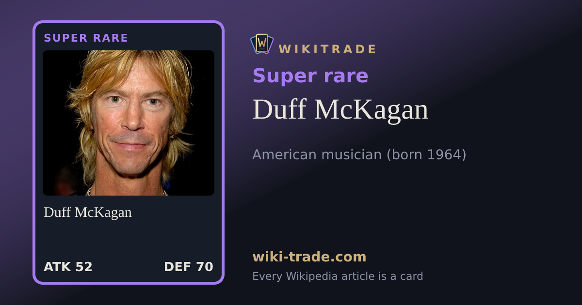 Duff McKagan — Super rare card