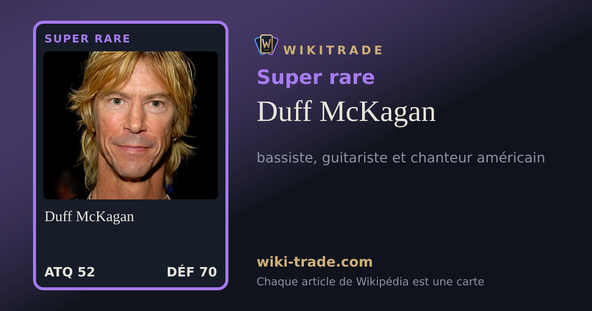 Duff McKagan — carte Super rare