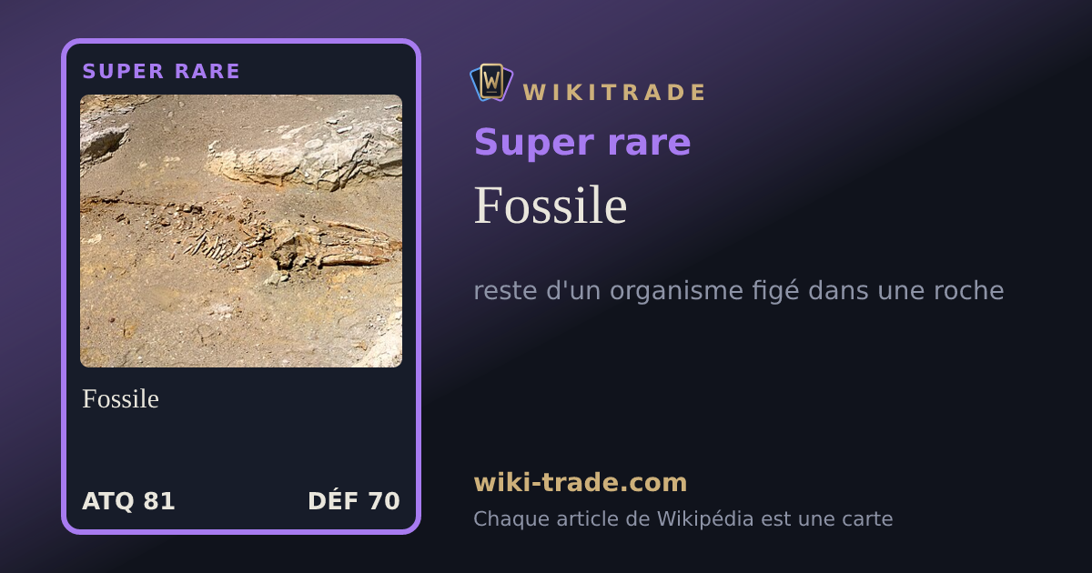 Fossile — carte Super rare