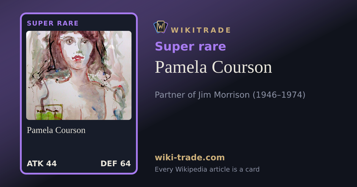 Pamela Courson — Super rare card