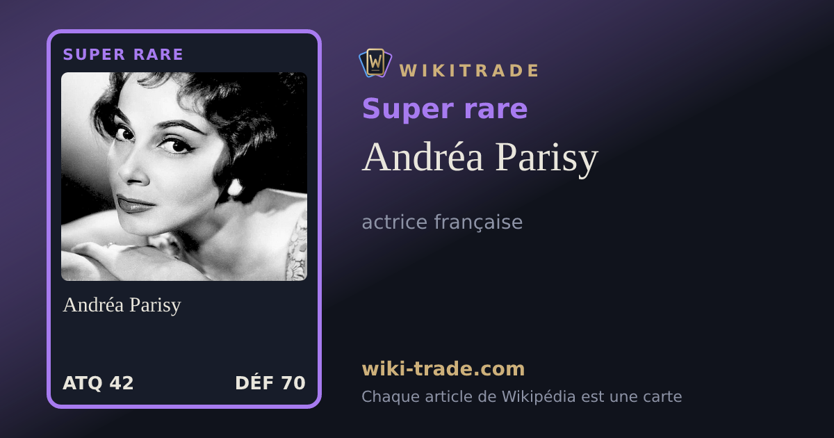 Andréa Parisy — carte Super rare