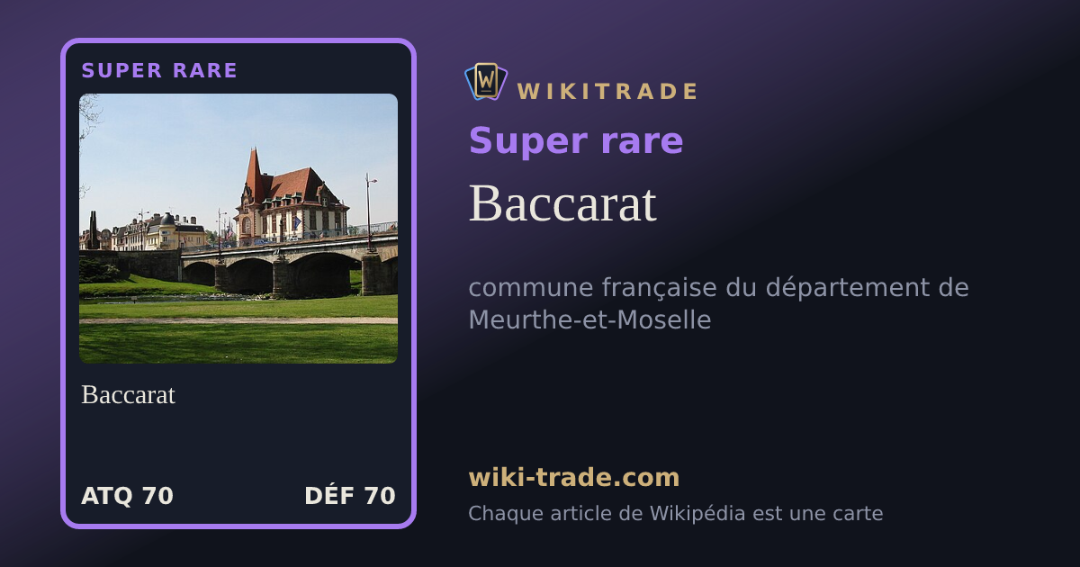 Baccarat — carte Super rare