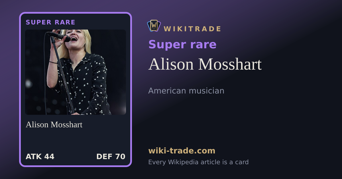 Alison Mosshart — Super rare card