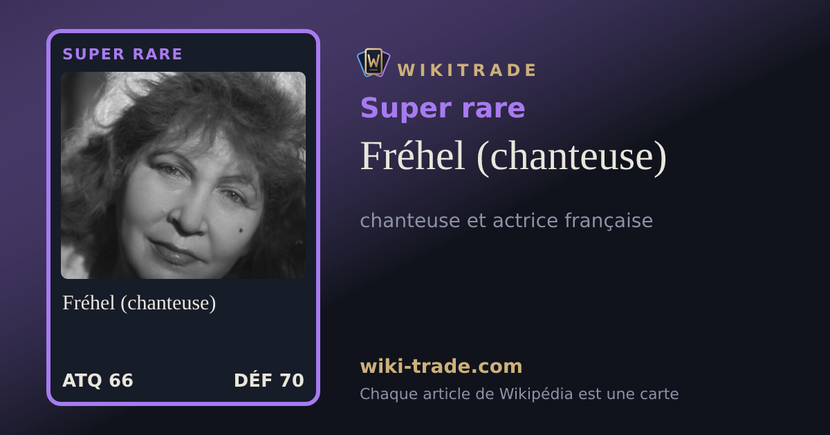 Fréhel (chanteuse) — carte Super rare