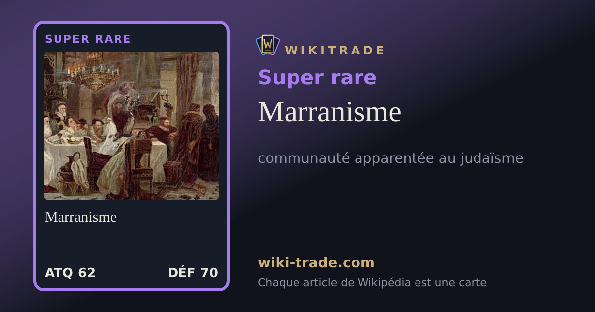 Marranisme — carte Super rare