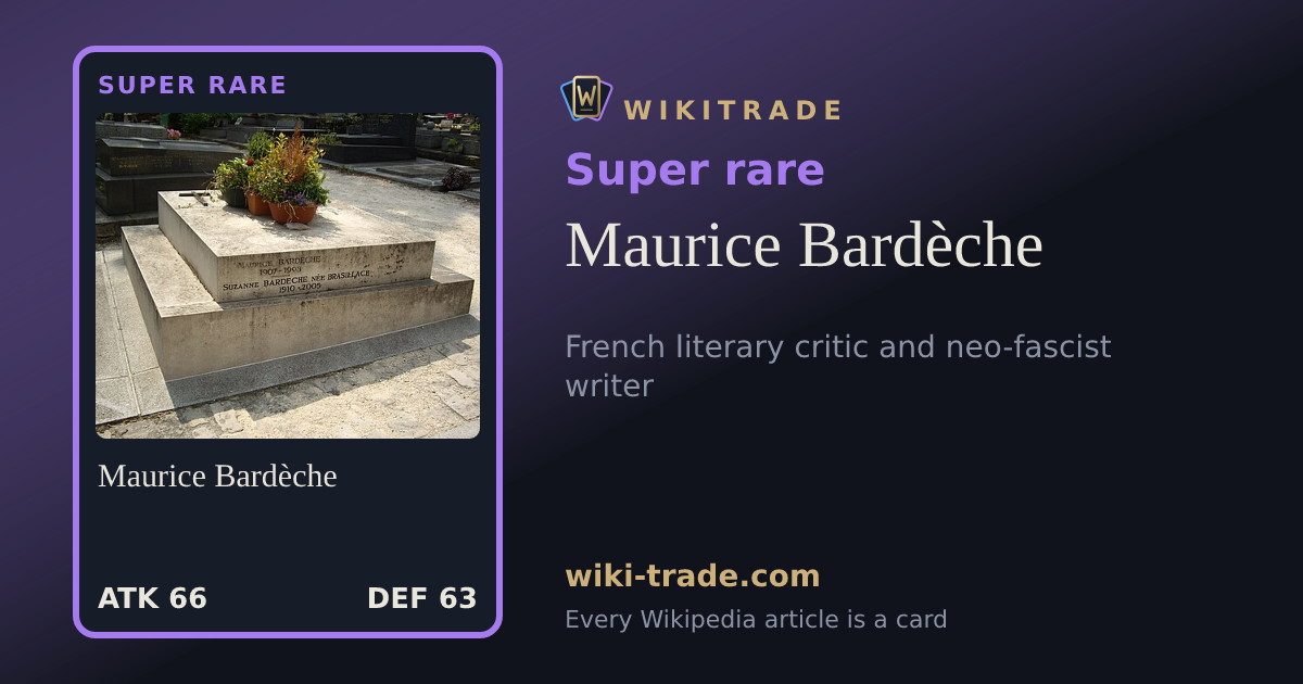Maurice Bardèche — Super rare card