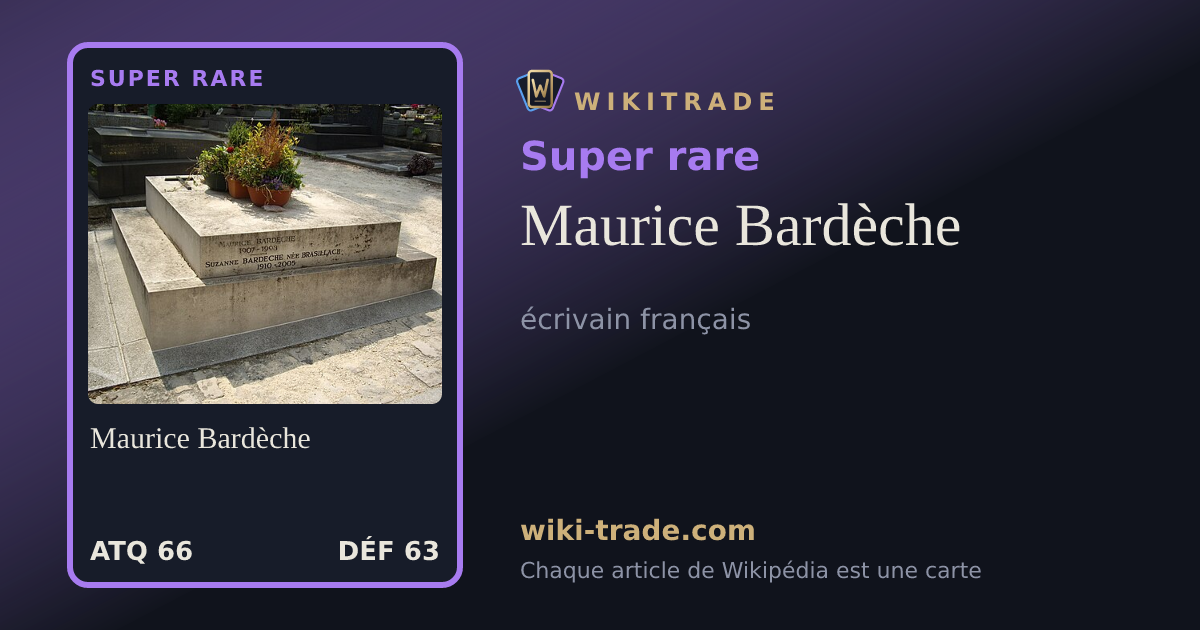 Maurice Bardèche — carte Super rare
