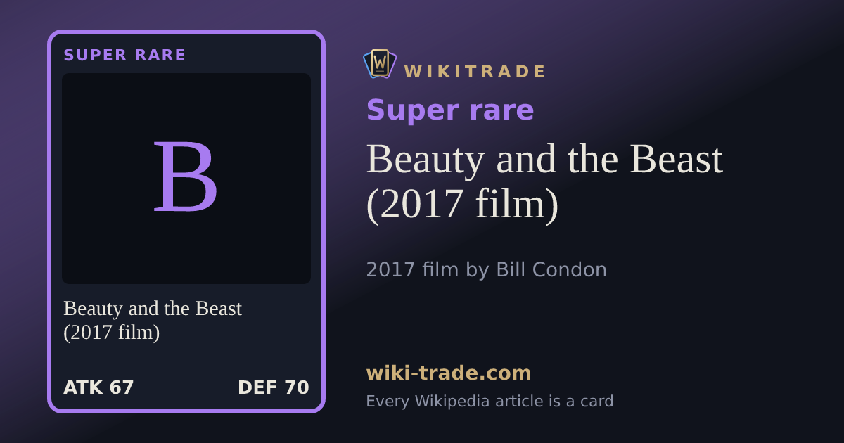 Beauty and the Beast (2017 film) — Super rare card