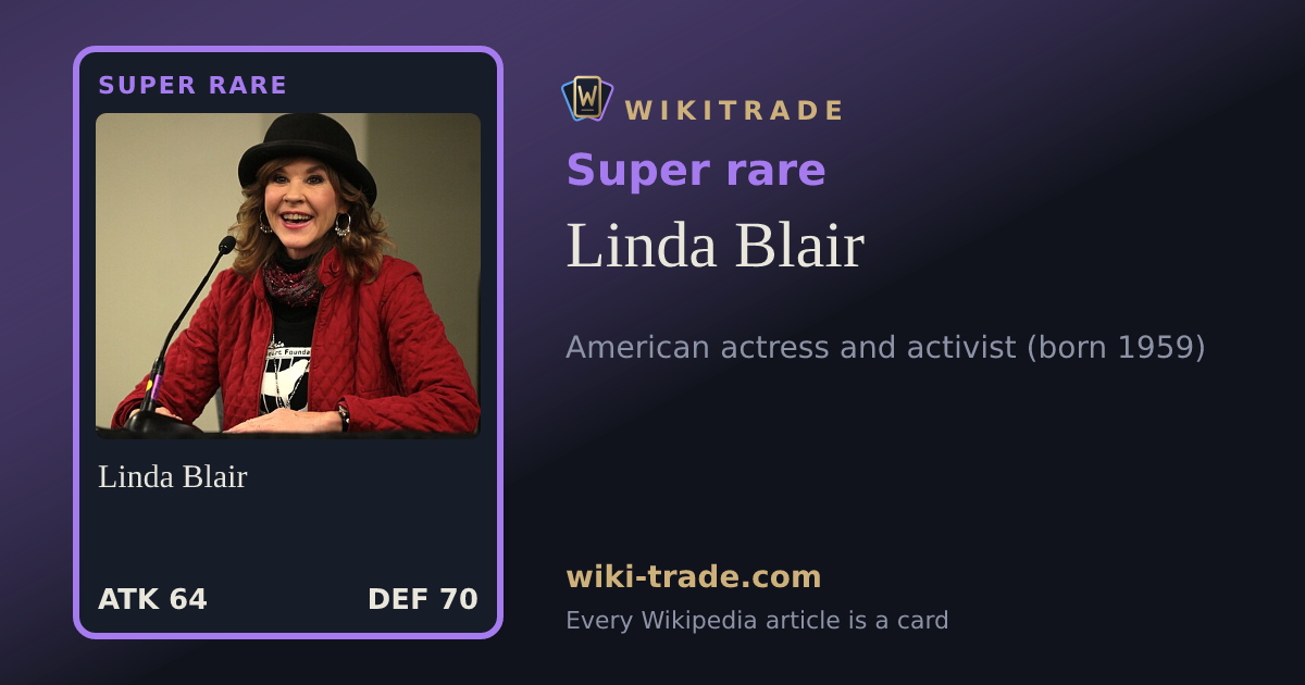 Linda Blair — Super rare card