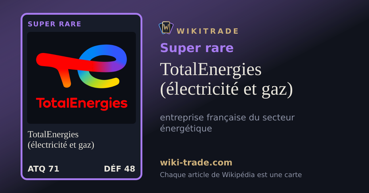 TotalEnergies (électricité et gaz) — carte Super rare