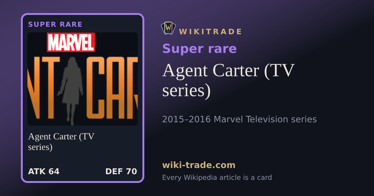 Agent Carter (TV series) — Super rare card