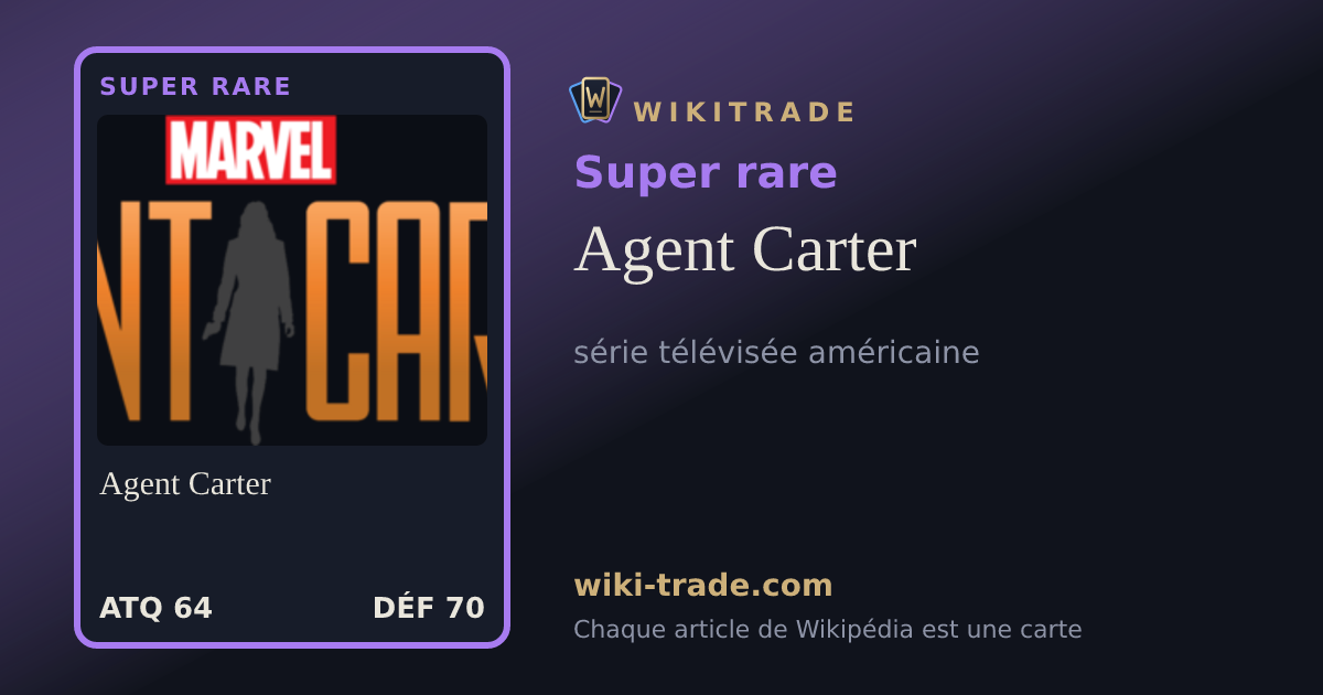 Agent Carter — carte Super rare