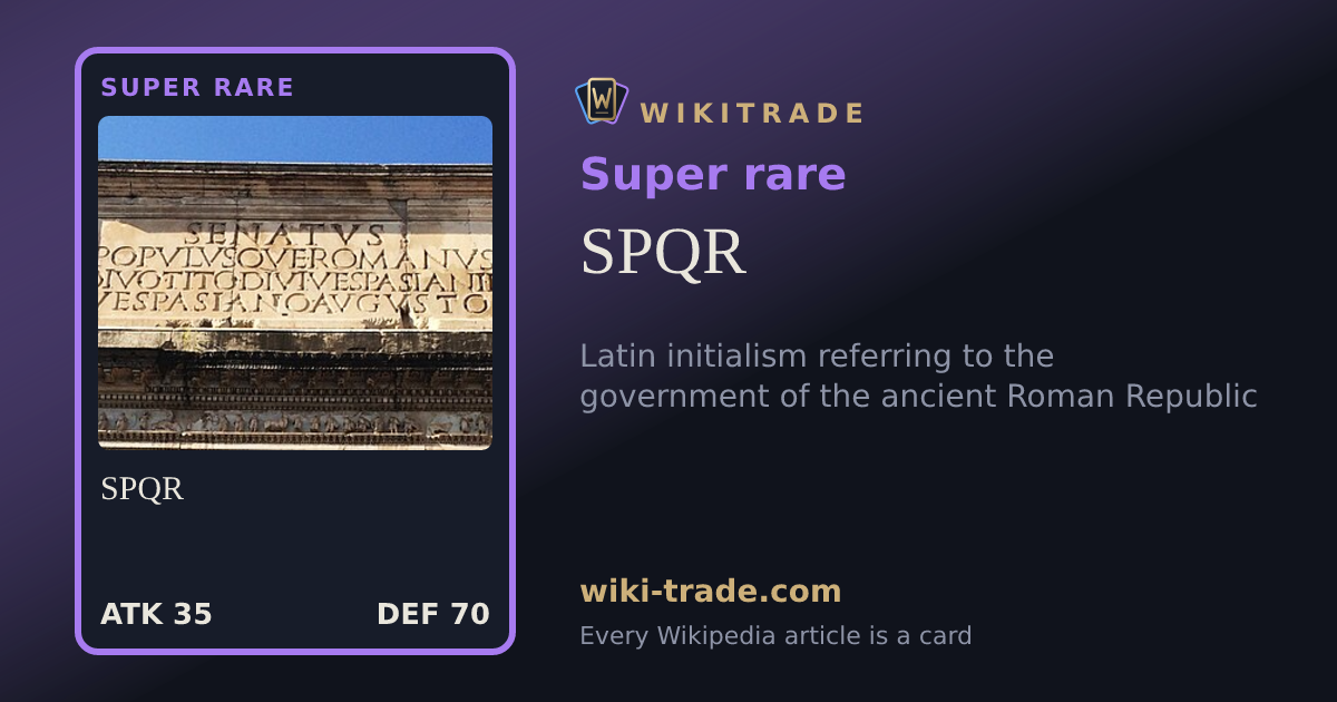 SPQR — Super rare card