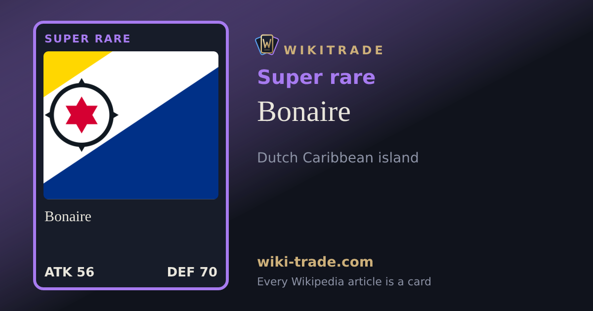 Bonaire — Super rare card