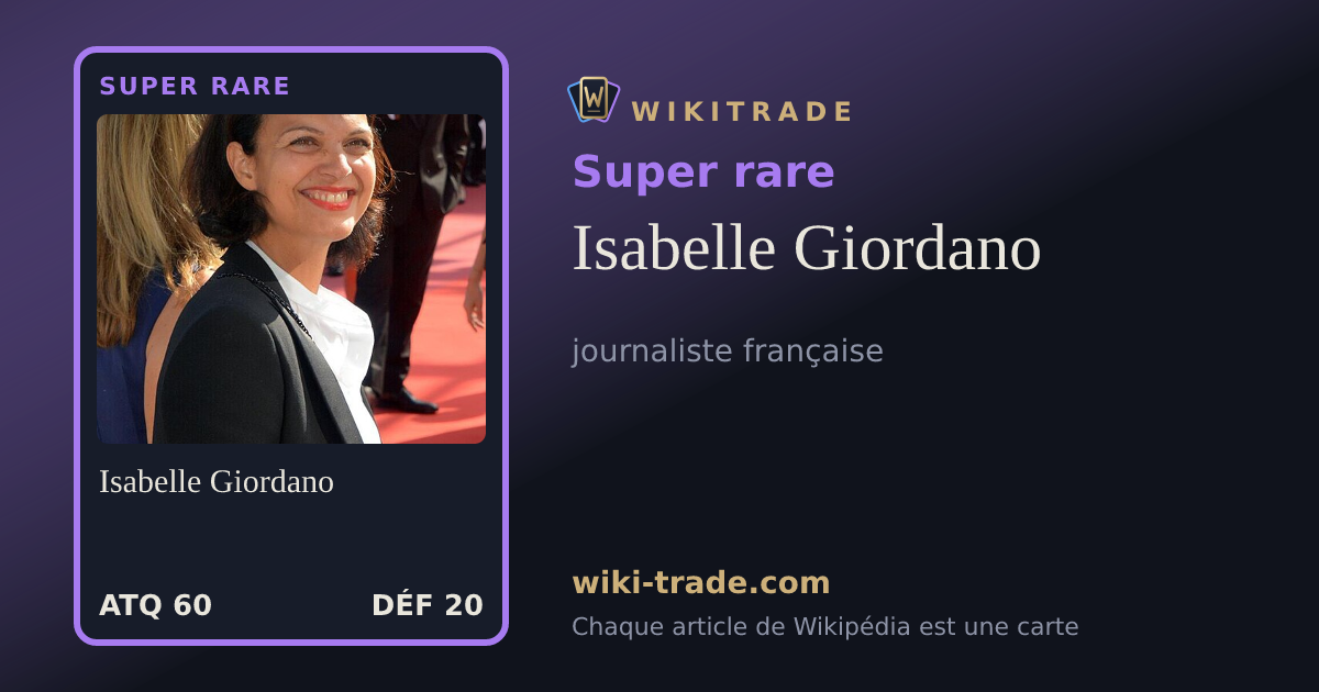 Isabelle Giordano — carte Super rare