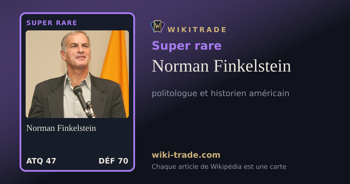 Norman Finkelstein — carte Super rare