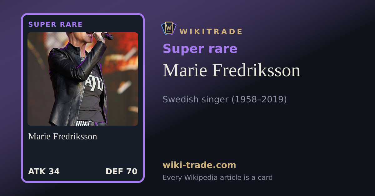 Marie Fredriksson — Super rare card