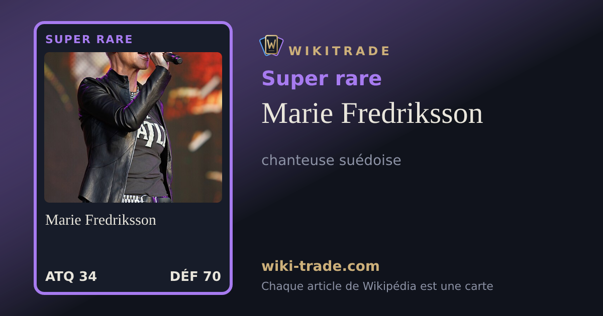 Marie Fredriksson — carte Super rare