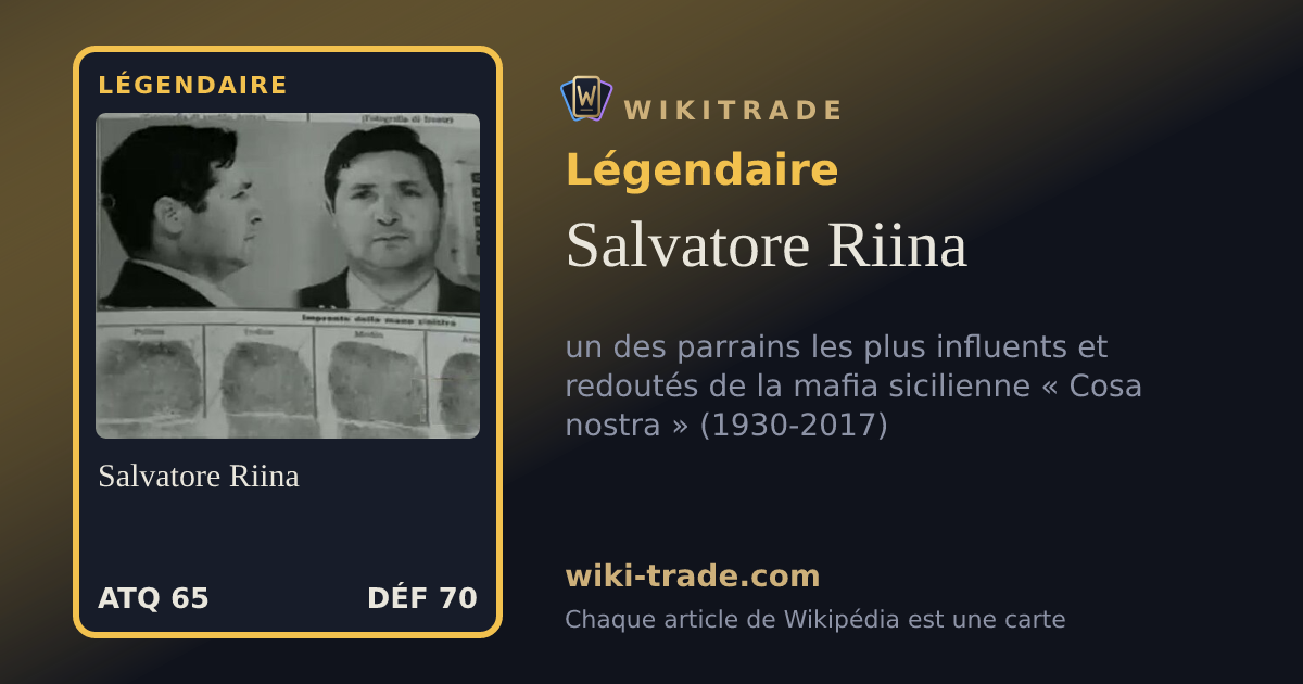 Salvatore Riina — carte Légendaire