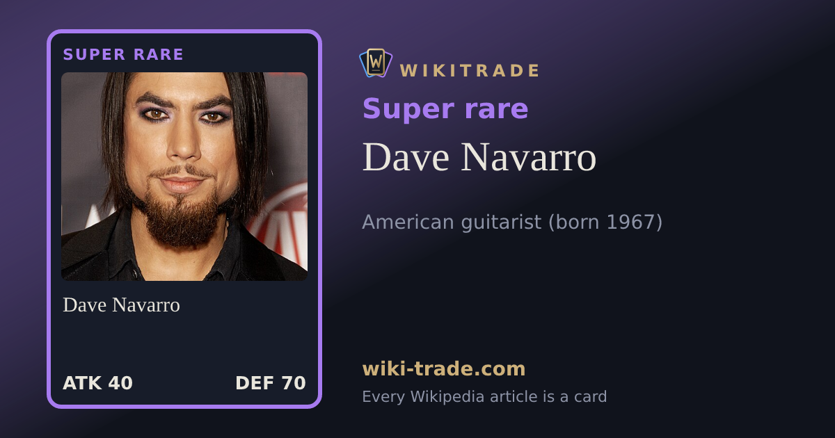 Dave Navarro — Super rare card