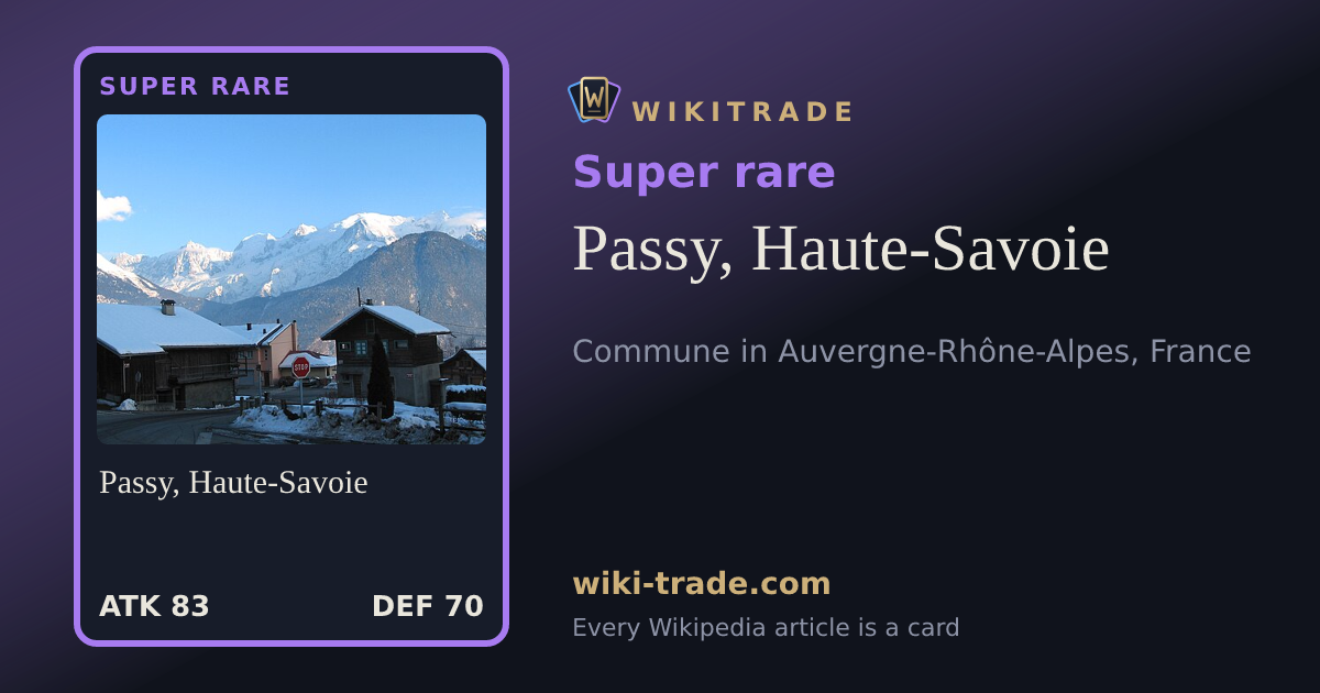 Passy, Haute-Savoie — Super rare card
