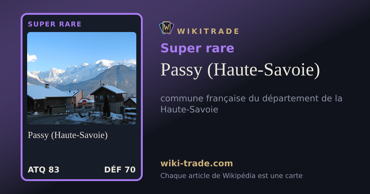 Passy (Haute-Savoie) — carte Super rare
