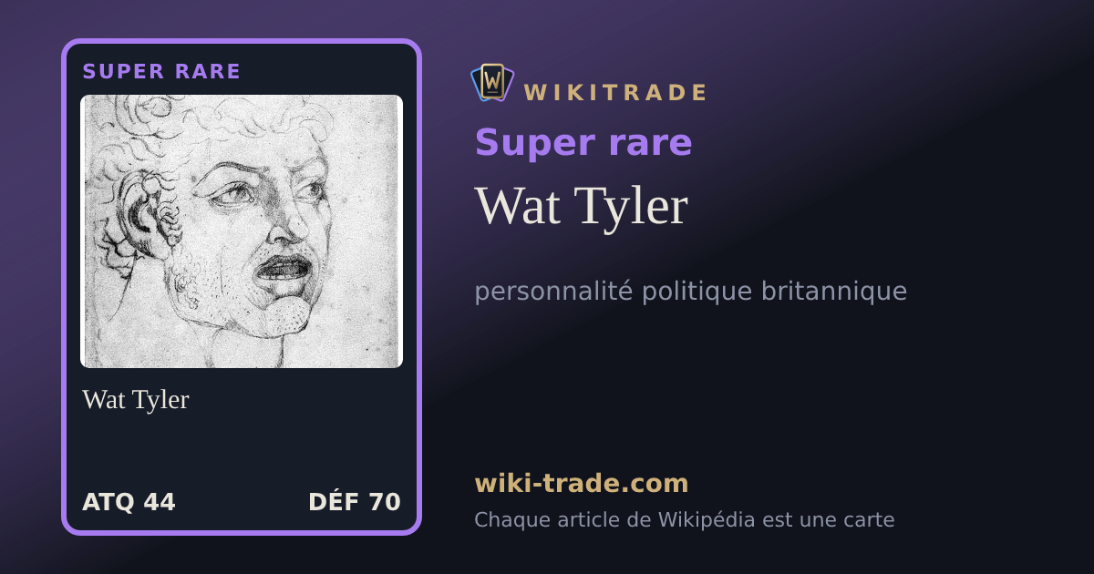 Wat Tyler — carte Super rare