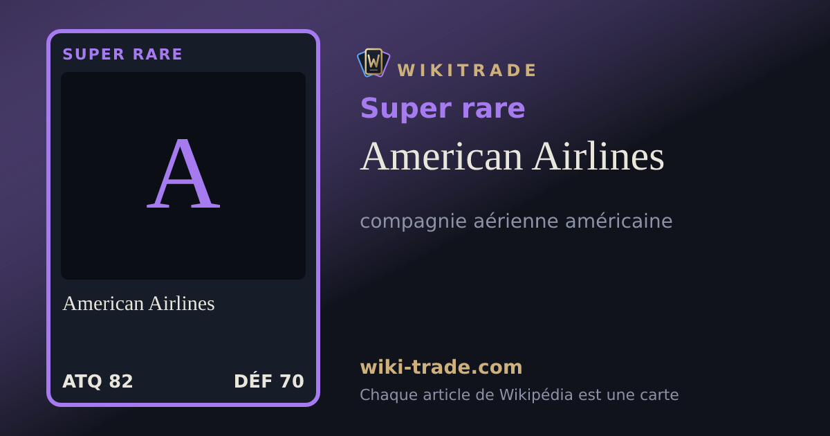 American Airlines — carte Super rare