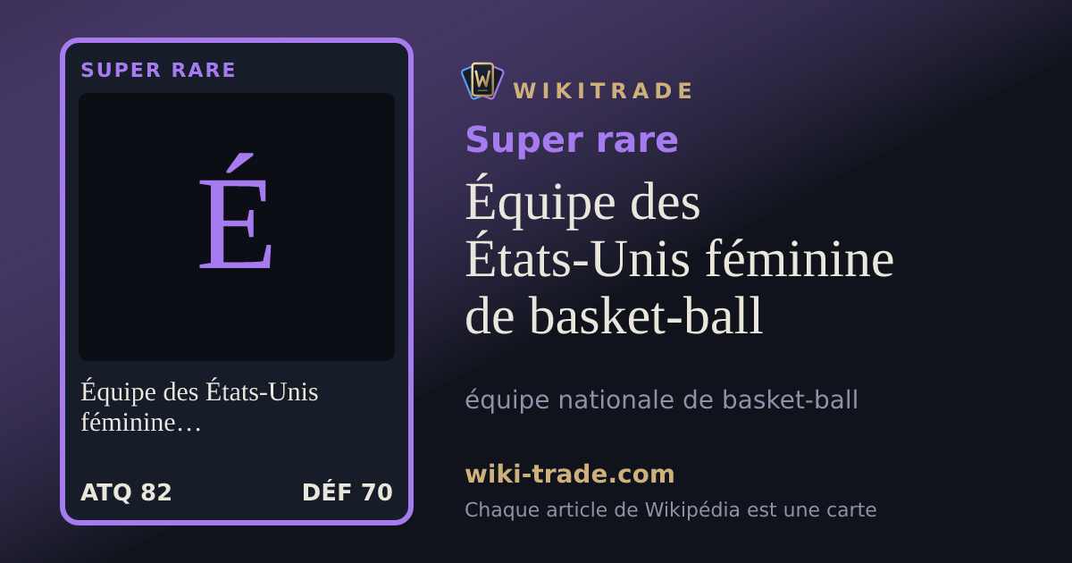 Équipe des États-Unis féminine de basket-ball — carte Super rare