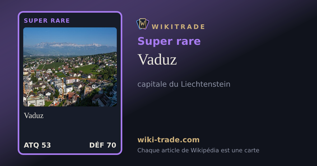 Vaduz — carte Super rare
