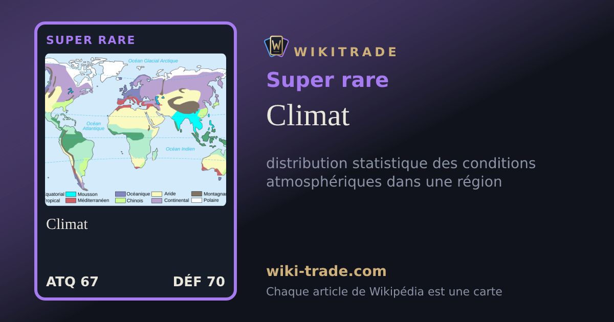 Climat — carte Super rare