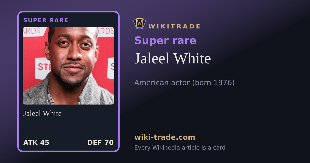 Jaleel White — Super rare card