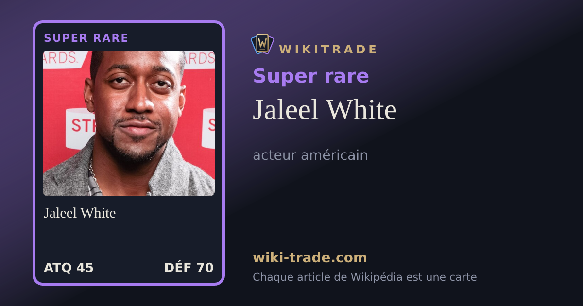 Jaleel White — carte Super rare