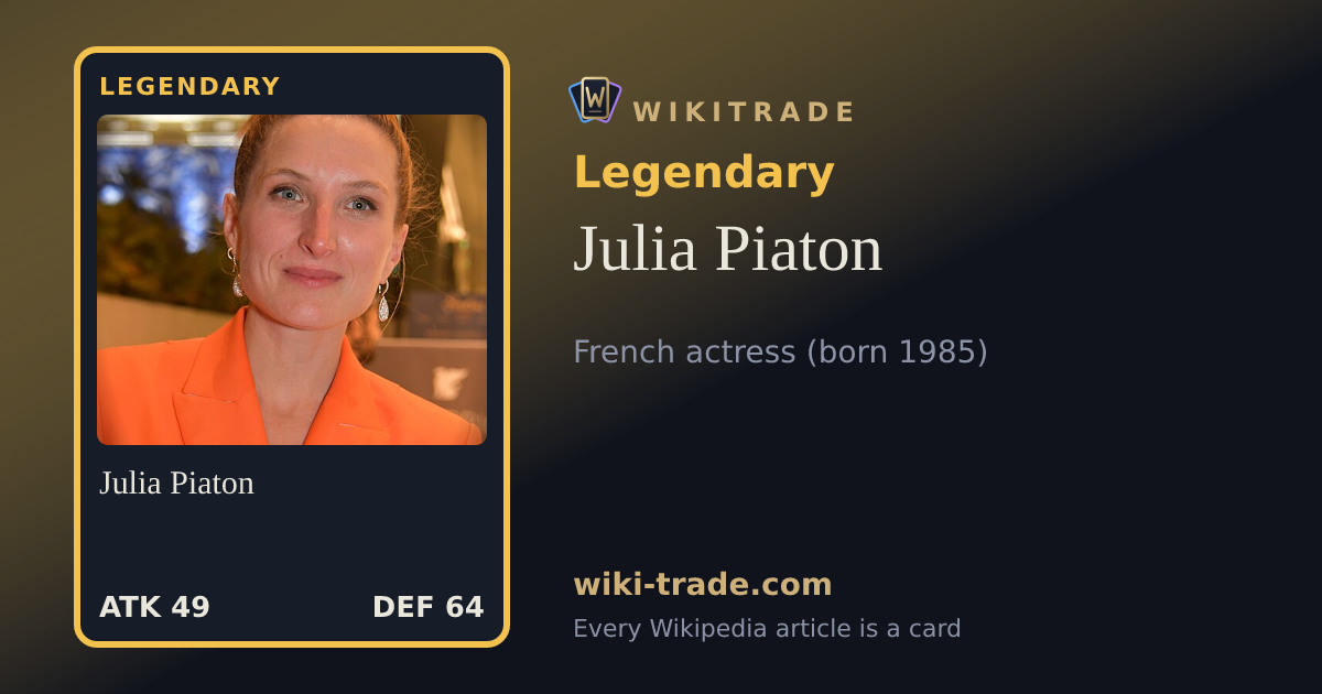 Julia Piaton — Legendary card