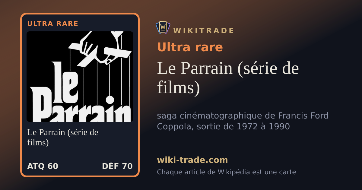 Le Parrain (série de films) — carte Ultra rare