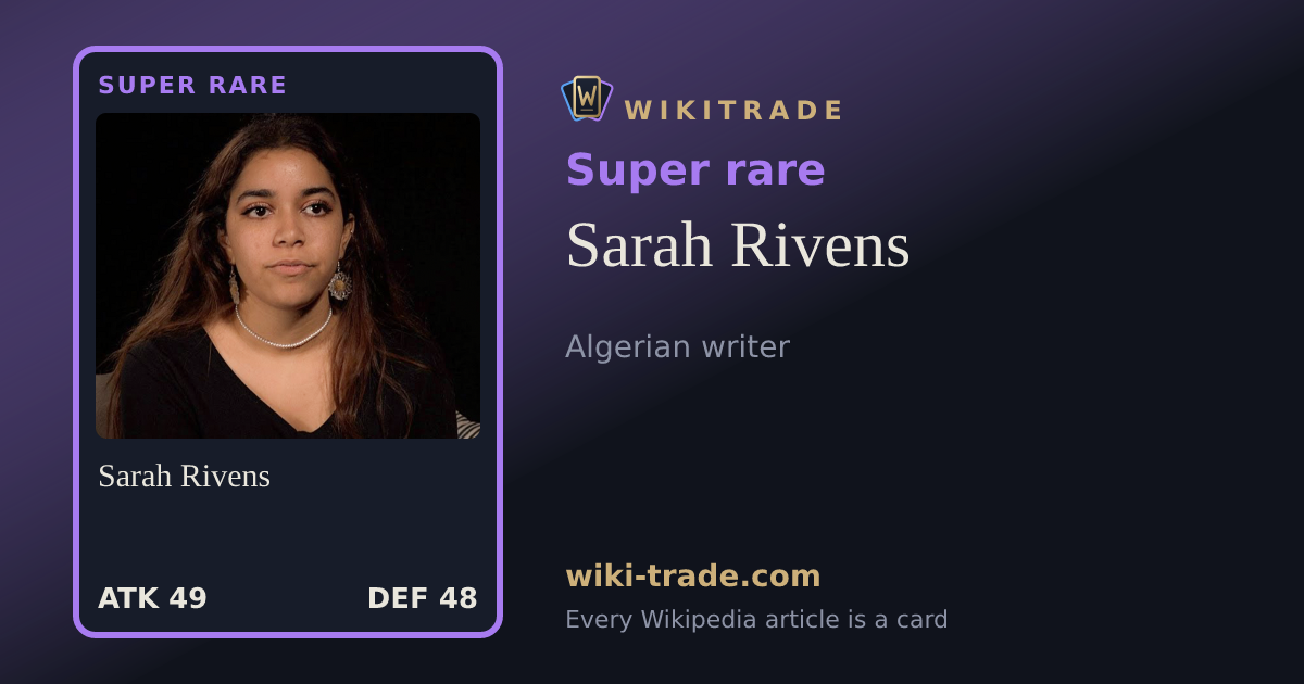 Sarah Rivens — Super rare card