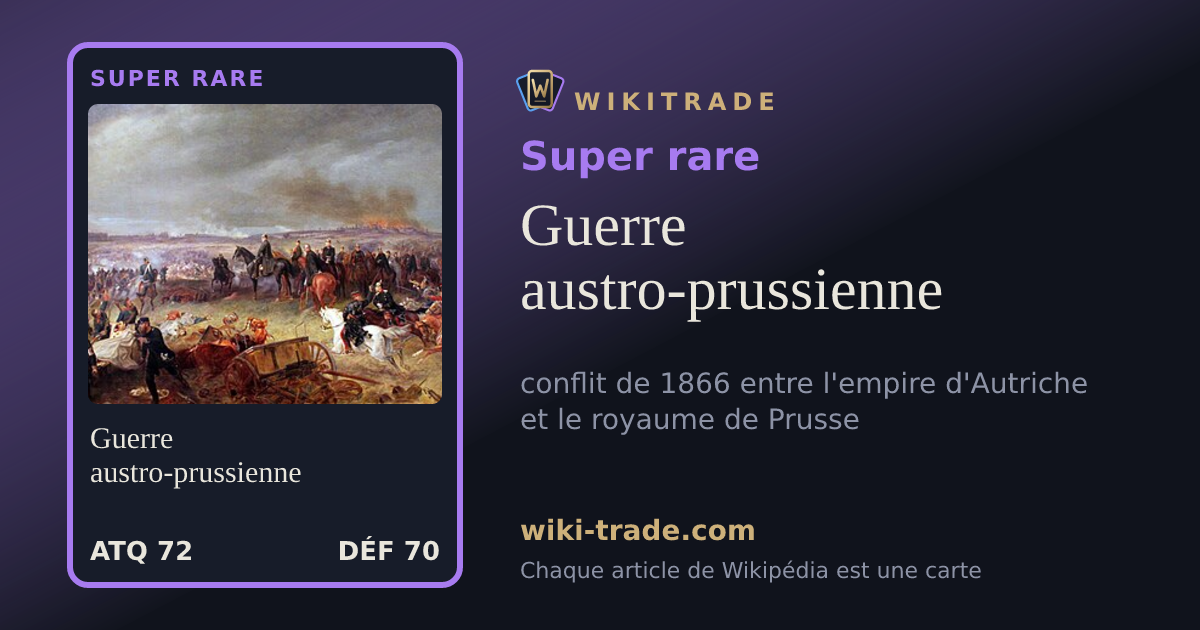 Guerre austro-prussienne — carte Super rare