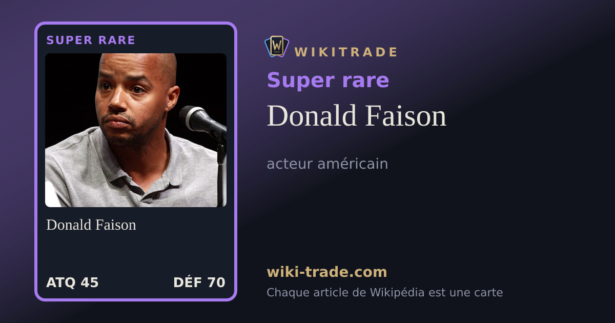 Donald Faison — carte Super rare