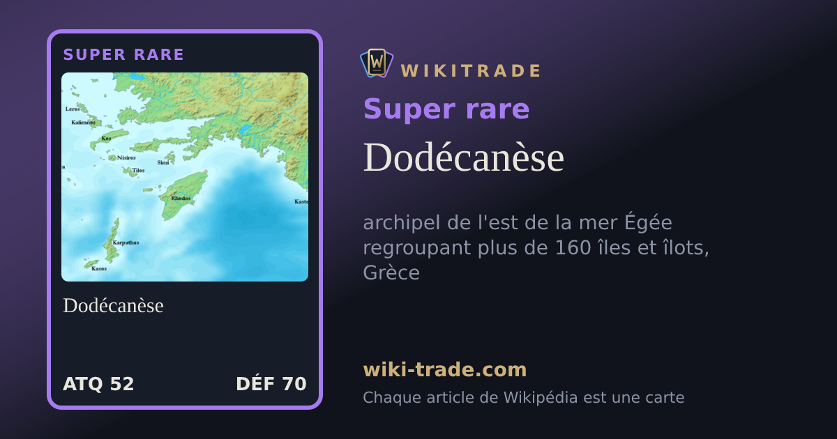 Dodécanèse — carte Super rare