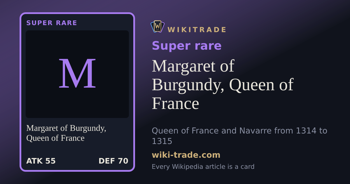 Margaret of Burgundy, Queen of France — Super rare card