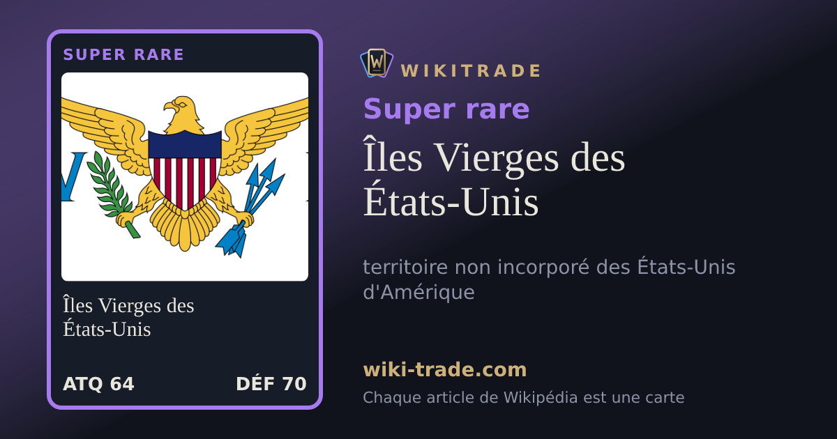 Îles Vierges des États-Unis — carte Super rare