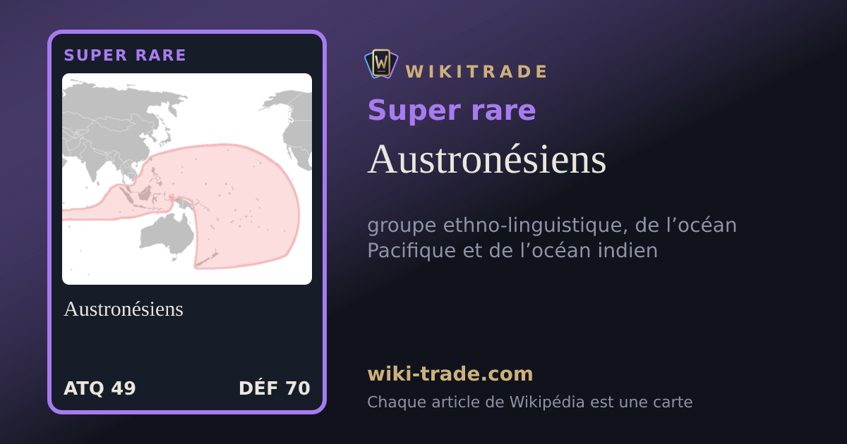 Austronésiens — carte Super rare