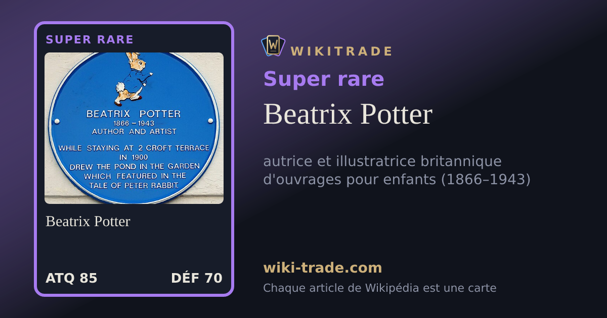 Beatrix Potter — carte Super rare