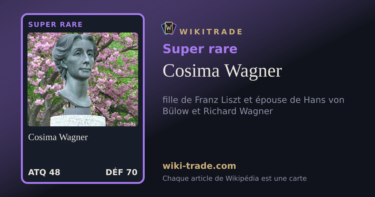 Cosima Wagner — carte Super rare